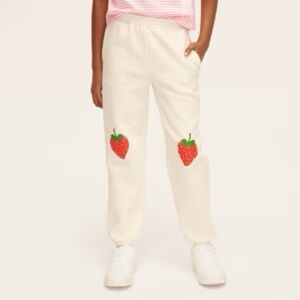 NWT Kate spade Cream Joggers with Strawberry Design